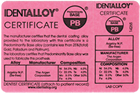Non-Precious Certificate - Click to Enlarge