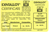 AGC Certificate - Click to Enlarge